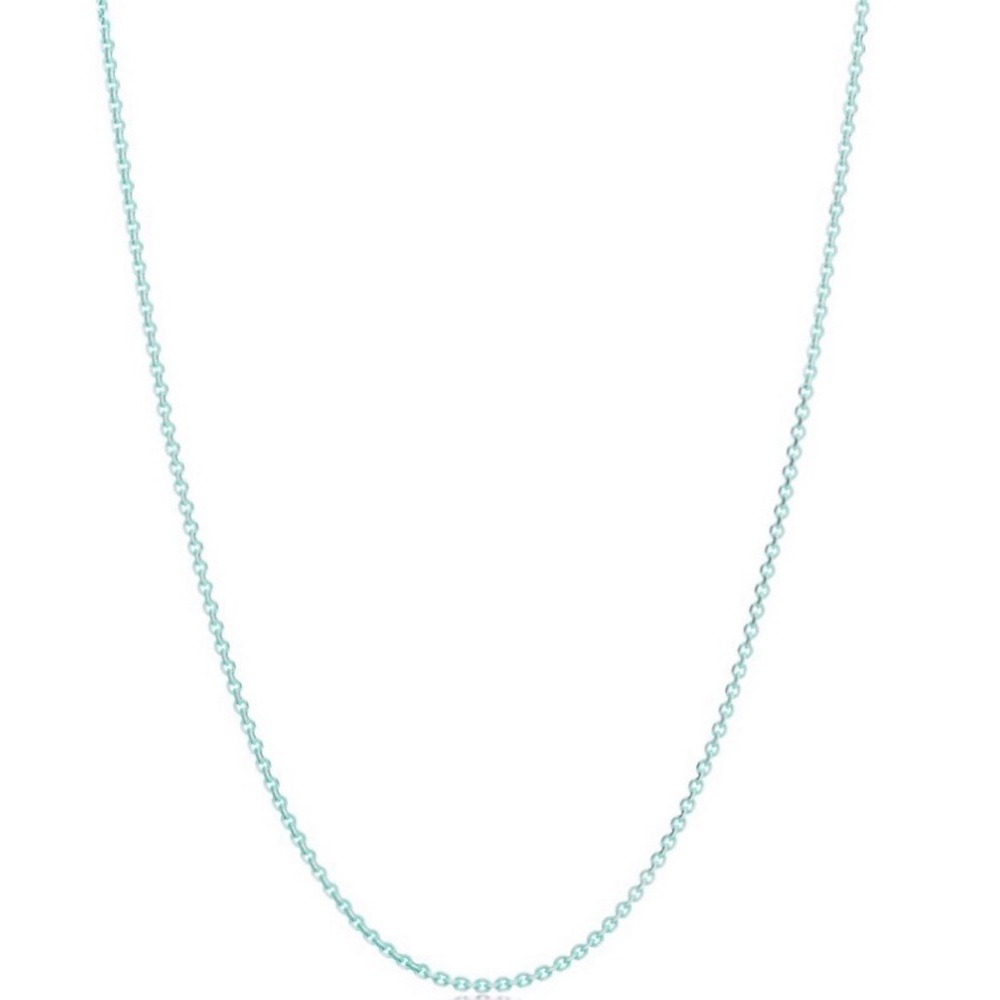 Authentic Tiffany & Co
30" Blue Enamel Chain Necklace Sterling Silver 2.5mm